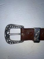New Brown Genuine Leather Braided Rope 30” Belt #02/4703 NN-55