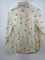 New Women’s Champion Western Yellow Floral Long Sleeve Pearl Snap 14 II-13