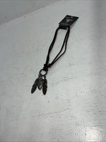 New Women’s Twister Leather Feather Necklace. 32138 A-83