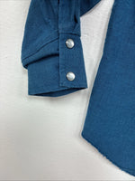 New Kids Denver Blue Long Sleeve Pearl Snap Size 2 DD-148