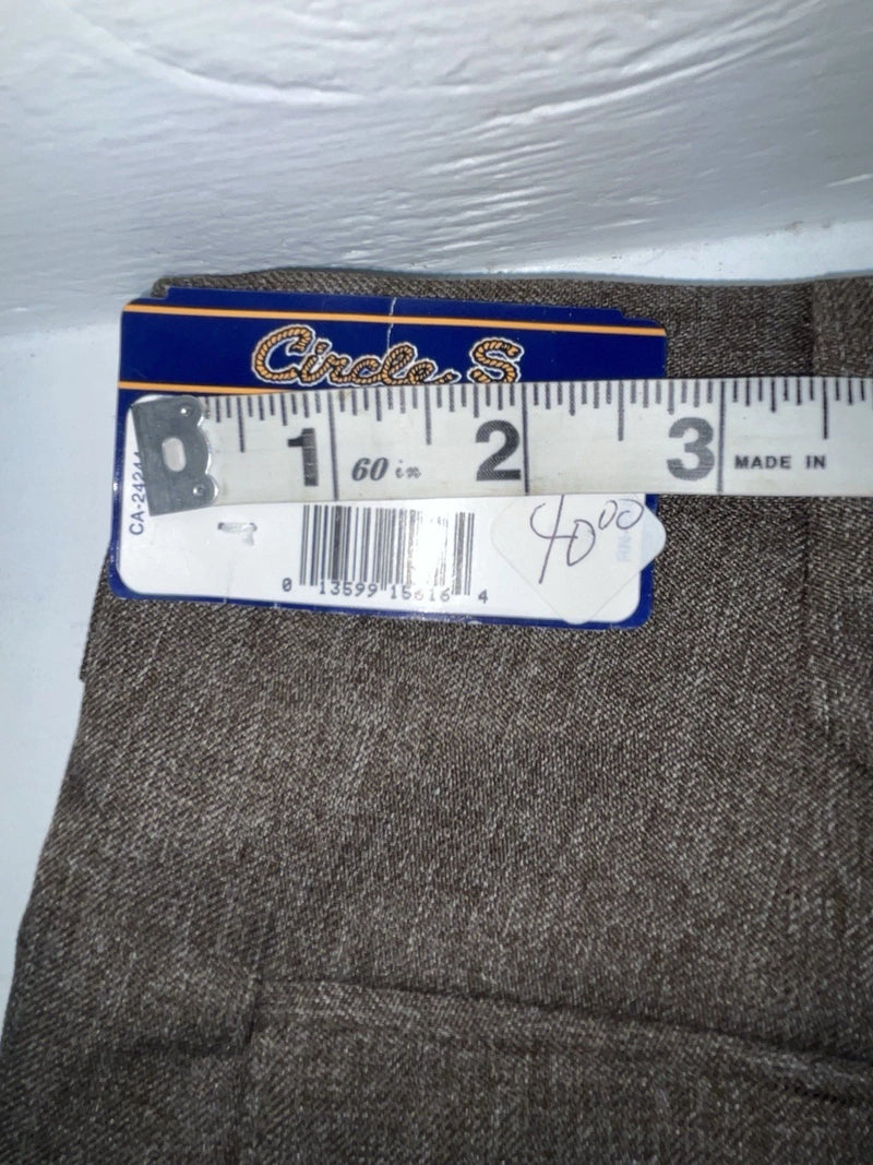 New Vintage Brown Circle S Polyester Pants #CP4776 XX-89