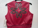 New Women’s 1849 Authentic Ranchwear Pink Western Show Vest Small H-601