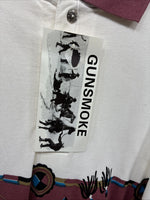 New Men’s GunSmoke White Red Short Sleeve Polo XL E-58