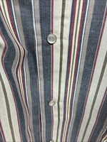 New Men’s ELY Cattleman Multiple Color Strip Short Sleeve Pearl Snap XL J-36