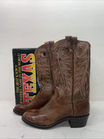 New Men’s Brown Texas Brand Cowboy Boots. 7811 10 D. 6-45