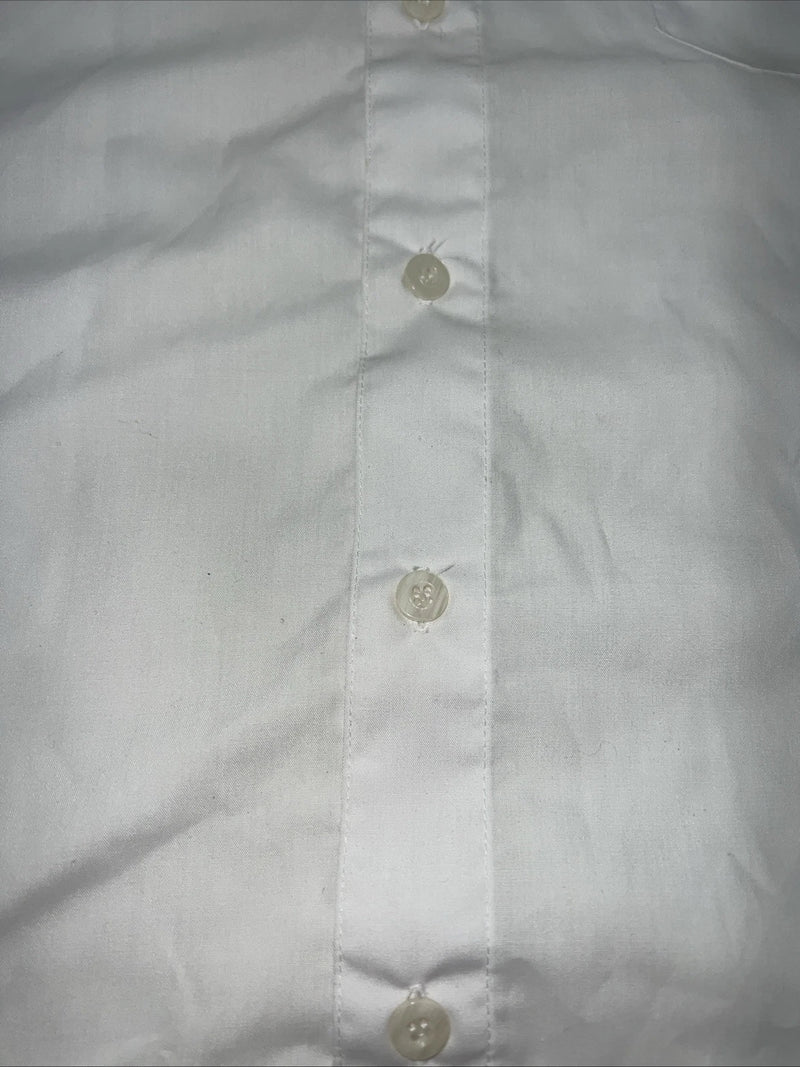 New Men’s White Cambrai Short Sleeve English Riding Shirt. Small G-37
