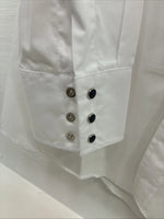 New Men’s ELY Cattleman White Horse Design Long Sleeve Pearl Snap Large X-23