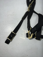 New Fabtron Black Nylon Halter/Bridle Trail Combo With Split Reins #NP54-5 W-43