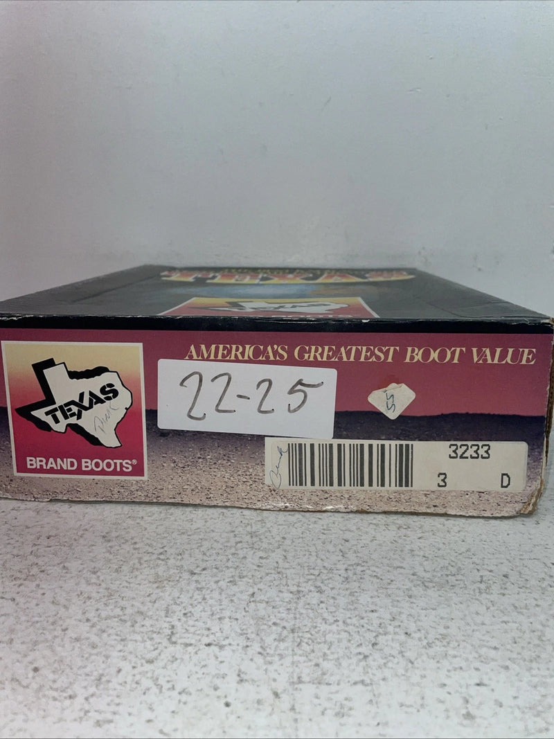 New Youth Pink Texas Brand Cowboy Boots. 3233 3 D. 22-25