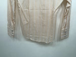 New Women’s Tan Striped ELY Plains Long Sleeve Button Up Shirt 3B-99