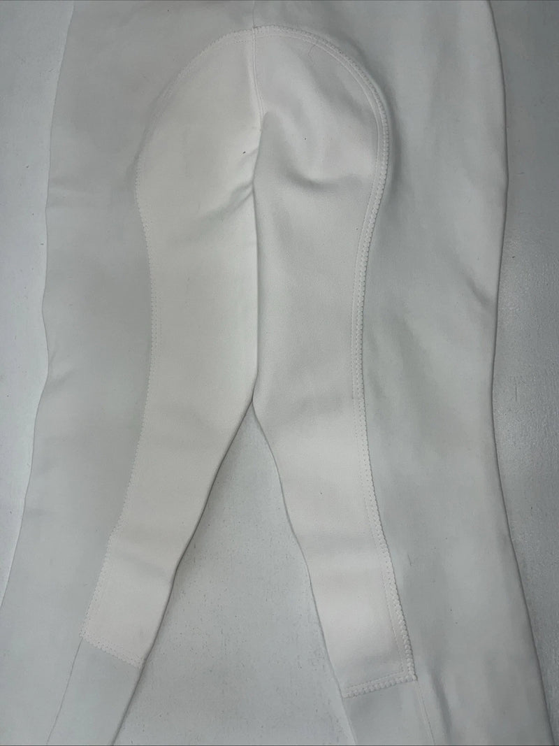 New Women’s White Ovation English Riding Breeches. 462125 32 L D-100