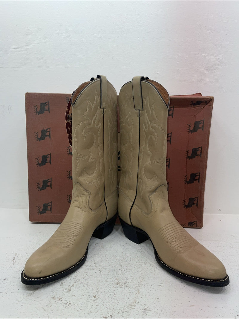 New Men’s Cream Imperial Cowboy Boots. M 129 10 D. 7-107