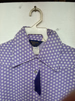 Me Women’s Panhandle Slim Purple Body Suit Long Sleeve Button Up Size 42 LL-43
