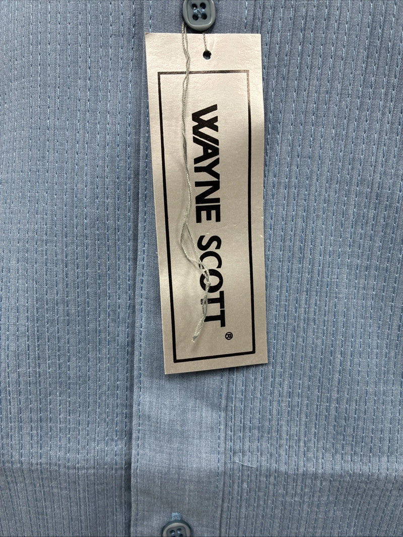 New Boys Wayne Scott Blue Long Sleeve Button Up Tux Medium F-99