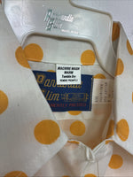 New Women’s Panhandle Slim Yellow Polkadot Long Sleeve Pearl Snap Size 35 KK-8