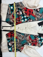 New Women’s Rough rider Multi Design Long Sleeve Button Up Large TT-11