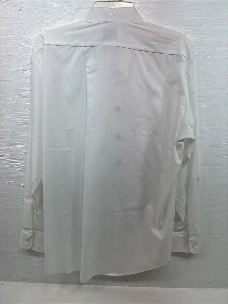 New Classix White Long Sleeve Button Up English Shirt XL AA-49
