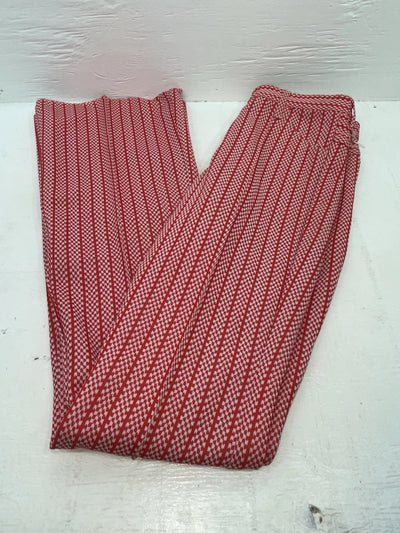 New But Age Red Checkered Panhandle Slim Polyester Pants #8042 VV-70