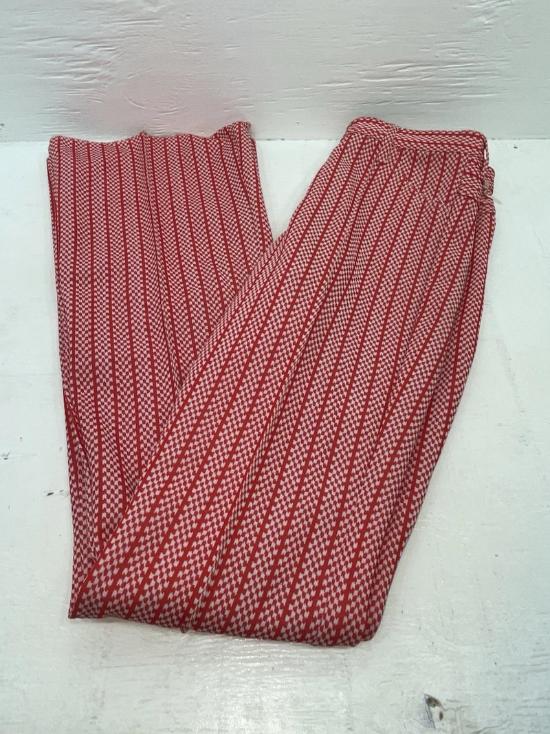 New But Age Red Checkered Panhandle Slim Polyester Pants #8042 VV-70