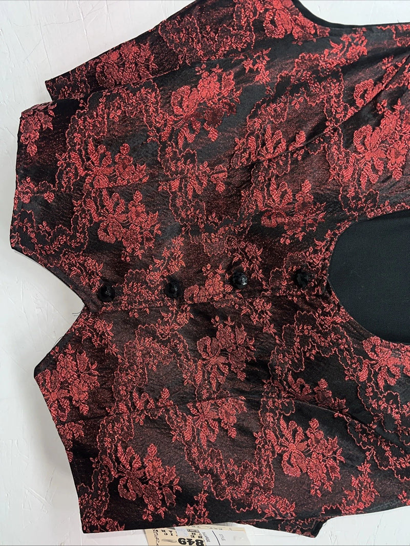 New Women’s 1849 Authentic Ranchwear Red Western Show Vest XL WW-65