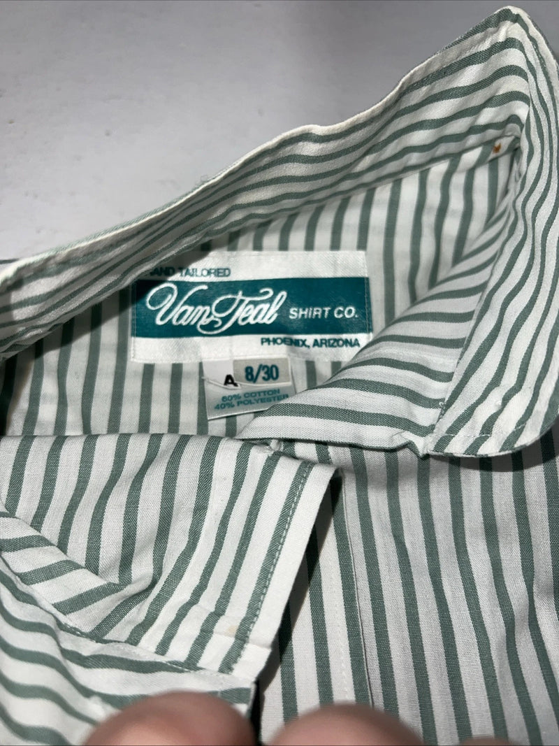 New Women’s Van teal Green Stripped Long Sleeve English Riding Shirt. 8/30 G-46