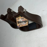 New Royal King Brown Polymar Stirrups Adult #57-1384 FF-3