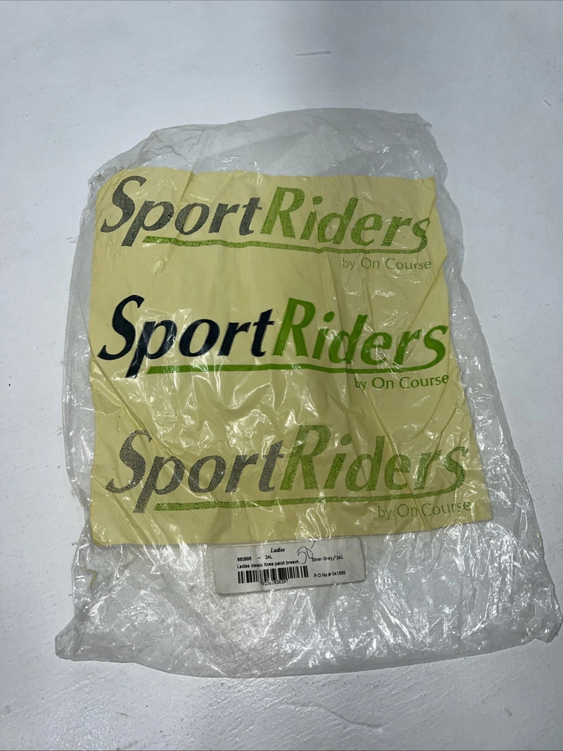 New Women’s Sport Riders Tan Knee Patch English Breeches. 041565 24 L C-34