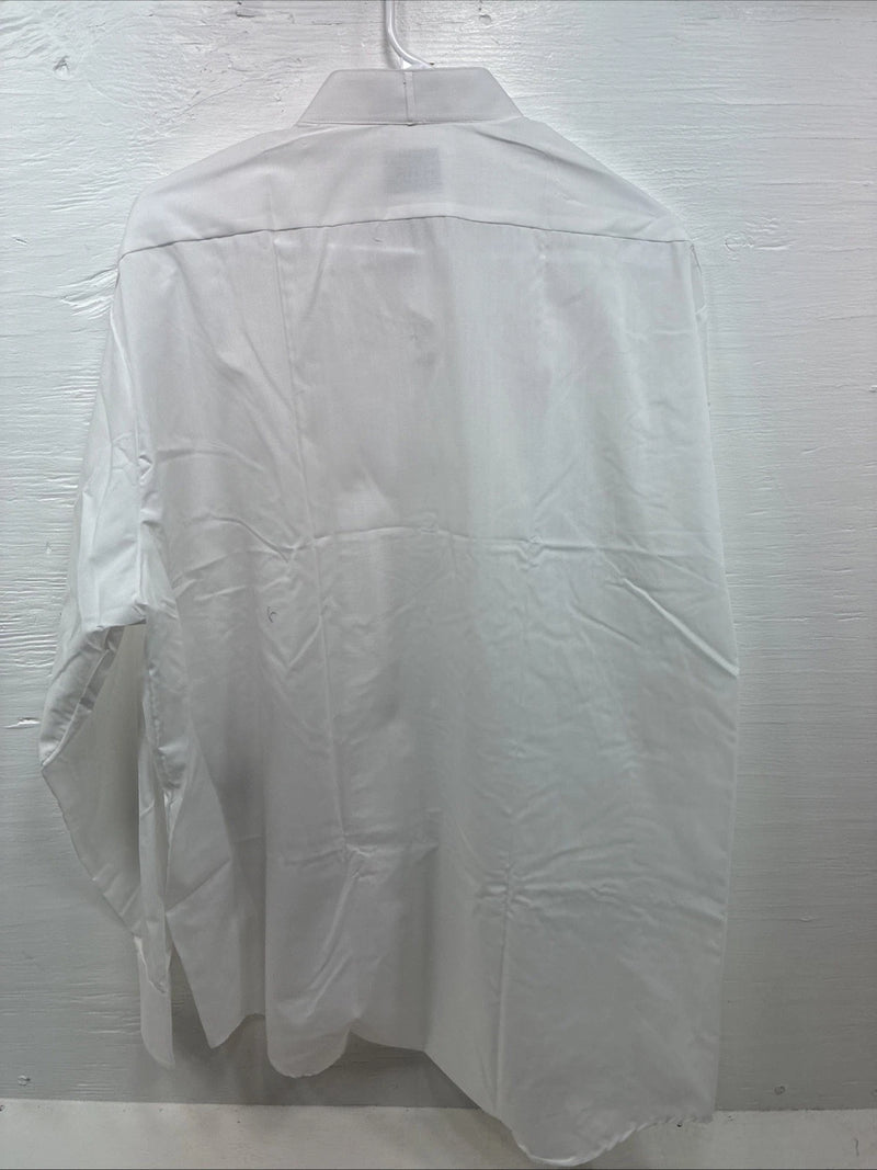 New Classix White Long Sleeve Button Up English Shirt 18-18.5 2XL X-90