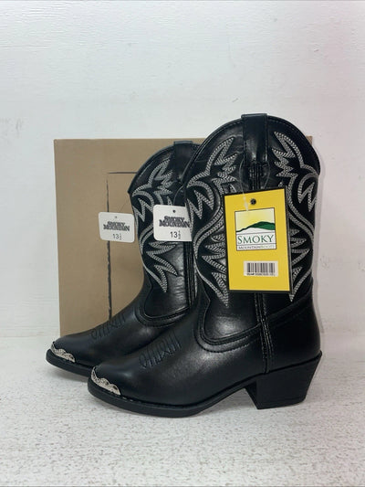 New Kids Black Smoky Mountain Cowboy Boots. 1032 B C 13.5 13 1/2. 23-59