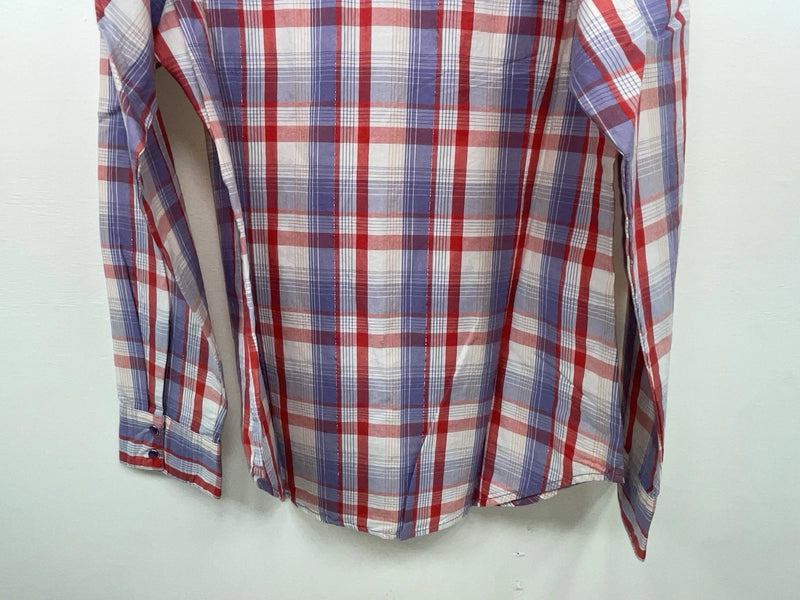 New Women’s Plaid Cumberland Outfitters Long Sleeve Button Up Shirt M 3B-37