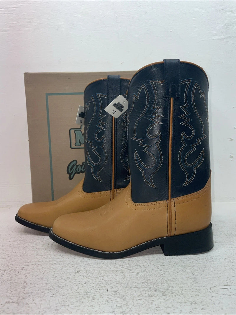 New Youth Brown Smoky Mountain Cowboy Boots. 3320 3.5 3 1/2. 22-48