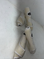 New Tough 1 Extreme Vented White Sport Boots Set Of Four Large #64-18000S HH-4