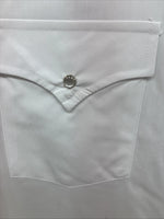 New Men’s ELY cattleman White Long Sleeve Pearl Snap 18.5 X 35 2XL H-36