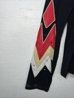 New Womens 1849 Authentic Ranchwear Black Red Long sleeve Show Shirt Large QQ-12