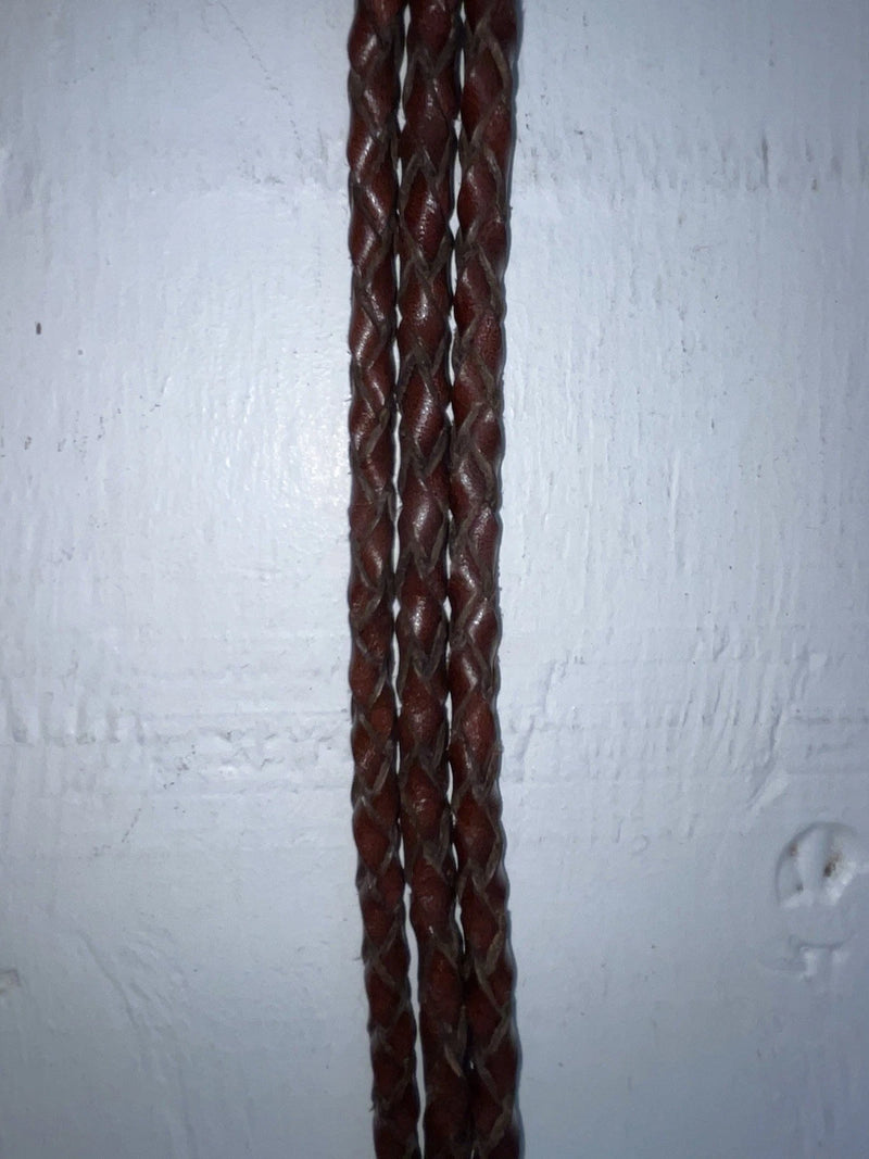 New Brown Genuine Leather Braided Rope 28” Belt #02/4703 JJ-48