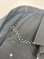 New Women’s Cumberland Black Gem Long Sleeve Pearl Snap 1XL GG-45