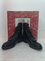 New Youth Black Lace Up Texas Brand Cowboy Boots. B 1350 5 D. 2-117