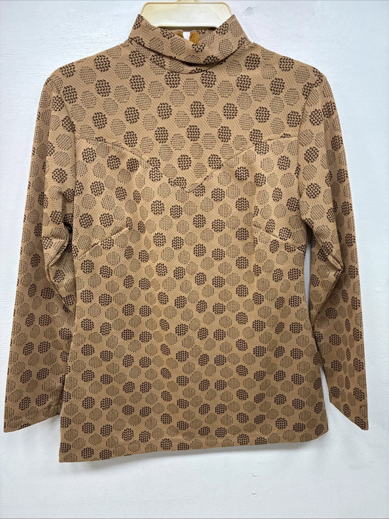 New Women’s Panhandle Slim Brown Designed Long Sleeve Zip Up Size 14 YY-111