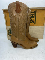 New Women’s Brown Texas Brand Cowboy Boots. 4911 7.5 7 1/2 M. 17-33
