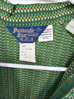 New Women’s Panhandle Slim Green Design Long Sleeve Half Zip Size 12 TT-61