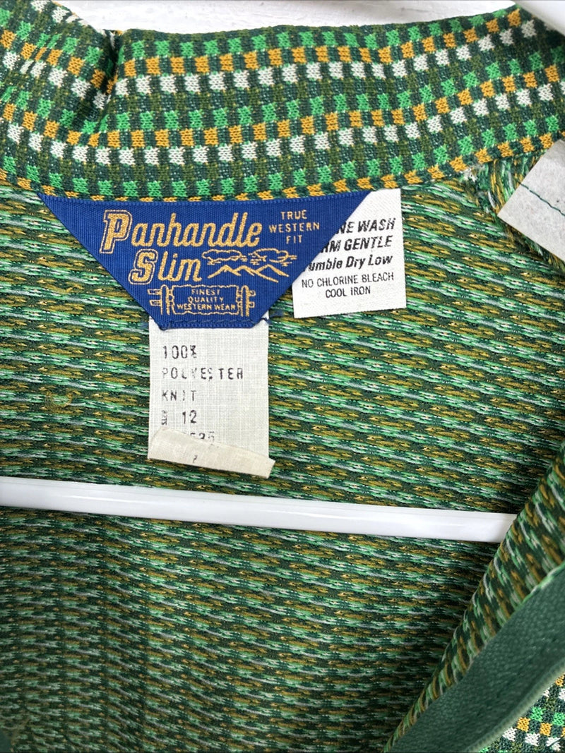 New Women’s Panhandle Slim Green Design Long Sleeve Half Zip Size 12 TT-61