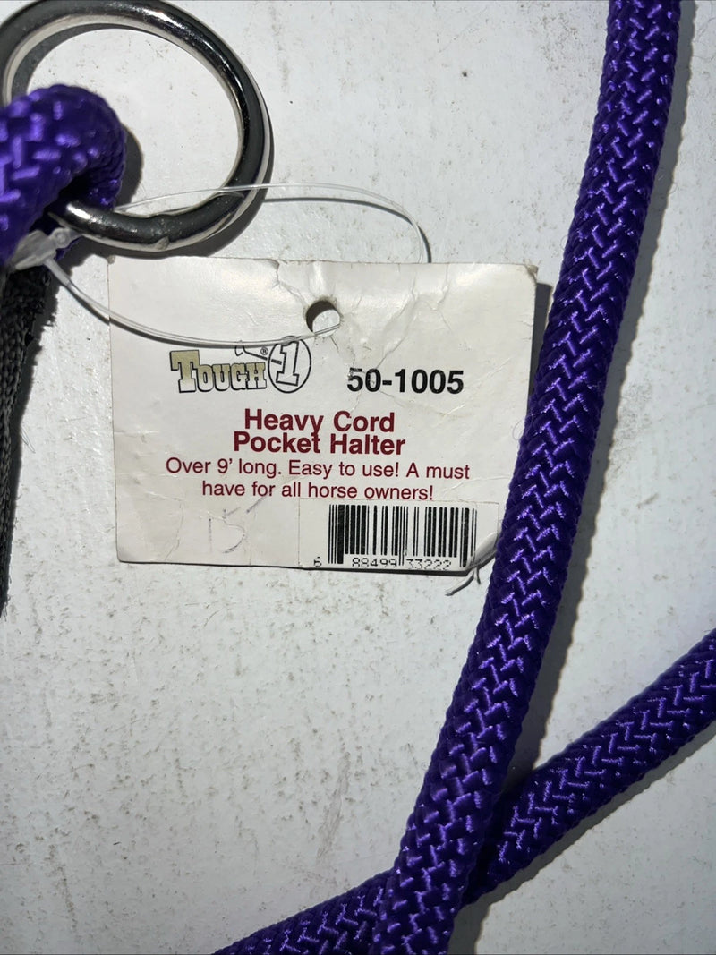 New Tough 1 Purple Heavy Cord Pocket Halter #50-1005 H-501