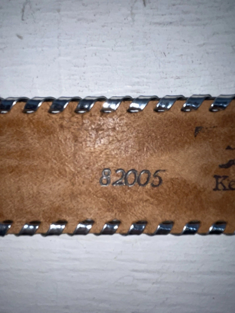 New Gray Genuine Leather Kentucky Orange Tooled 30” Belt #82005 JJ-166