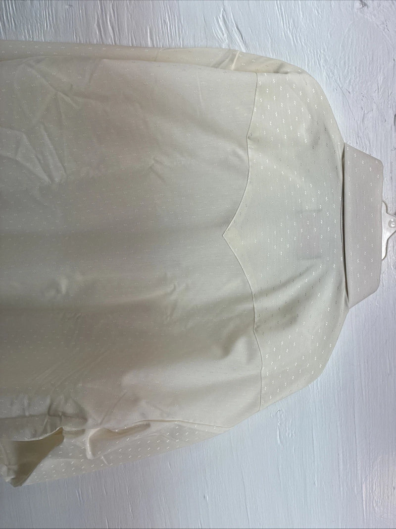 New Men’s Panhandle Slim Off White Long Sleeve Pearl Snap 18 X 34 2XL M-77