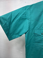 New Men’s ELY Cattleman Teal Short Sleeve Pearl Snap 15.5 Medium CC-14