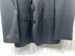 New Men’s Circle S Black Suit Jacket 48R #25832 Y-607