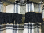 New Women’s Green Tregos Westwear Fringe Plaid Jacket 12 RR-28
