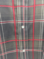 New Kids ELY Cattleman Green Red Plaid Long Sleeve Pearl Snap Large DD-30