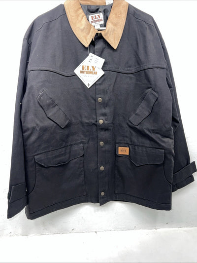 New Men’s ELY Outerwear Black Winter Jacket XL S-602