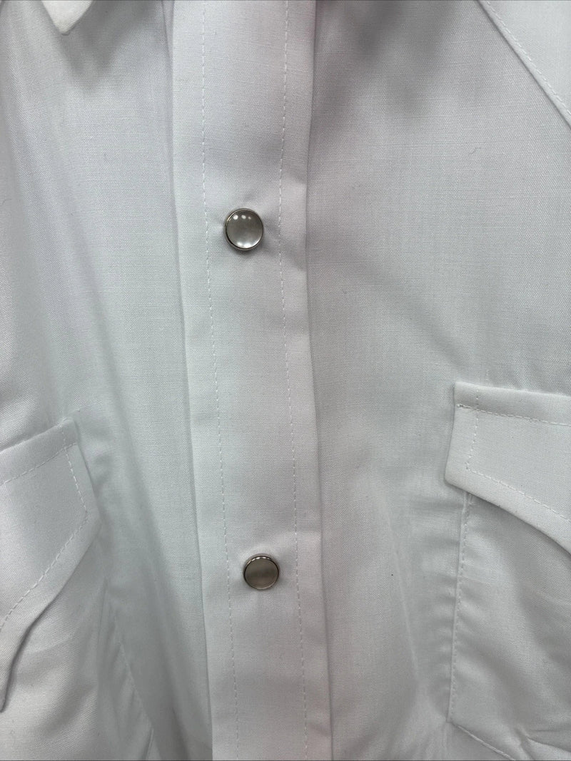 New Boys Champion Western White Long Sleeve Pearl Snap 16 DD-88